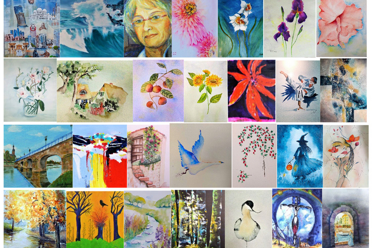 Collage aus vielen Bildern.