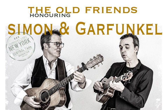 Schwar-weiß-Foto der beiden Gitarristen der Band Old Friends