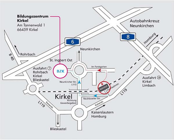 Grafik Anfahrtsbeschreibung