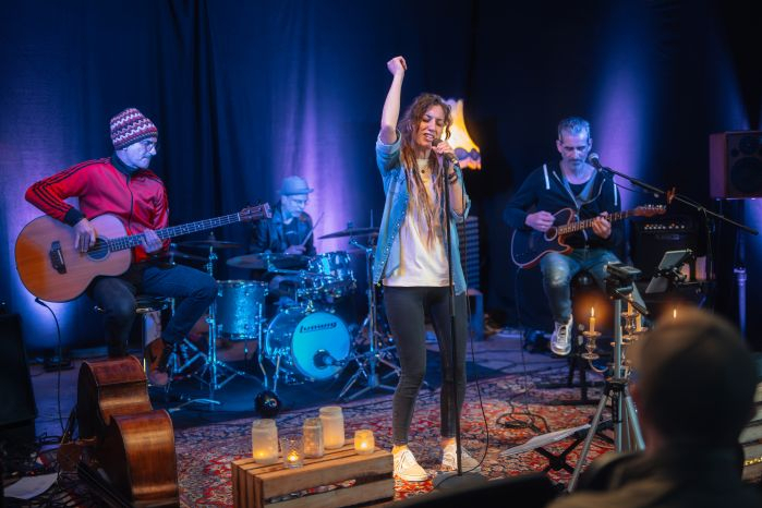 Die Band bei einem ihrer Auftritte